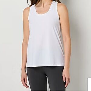 Women's White Sleeveless Top